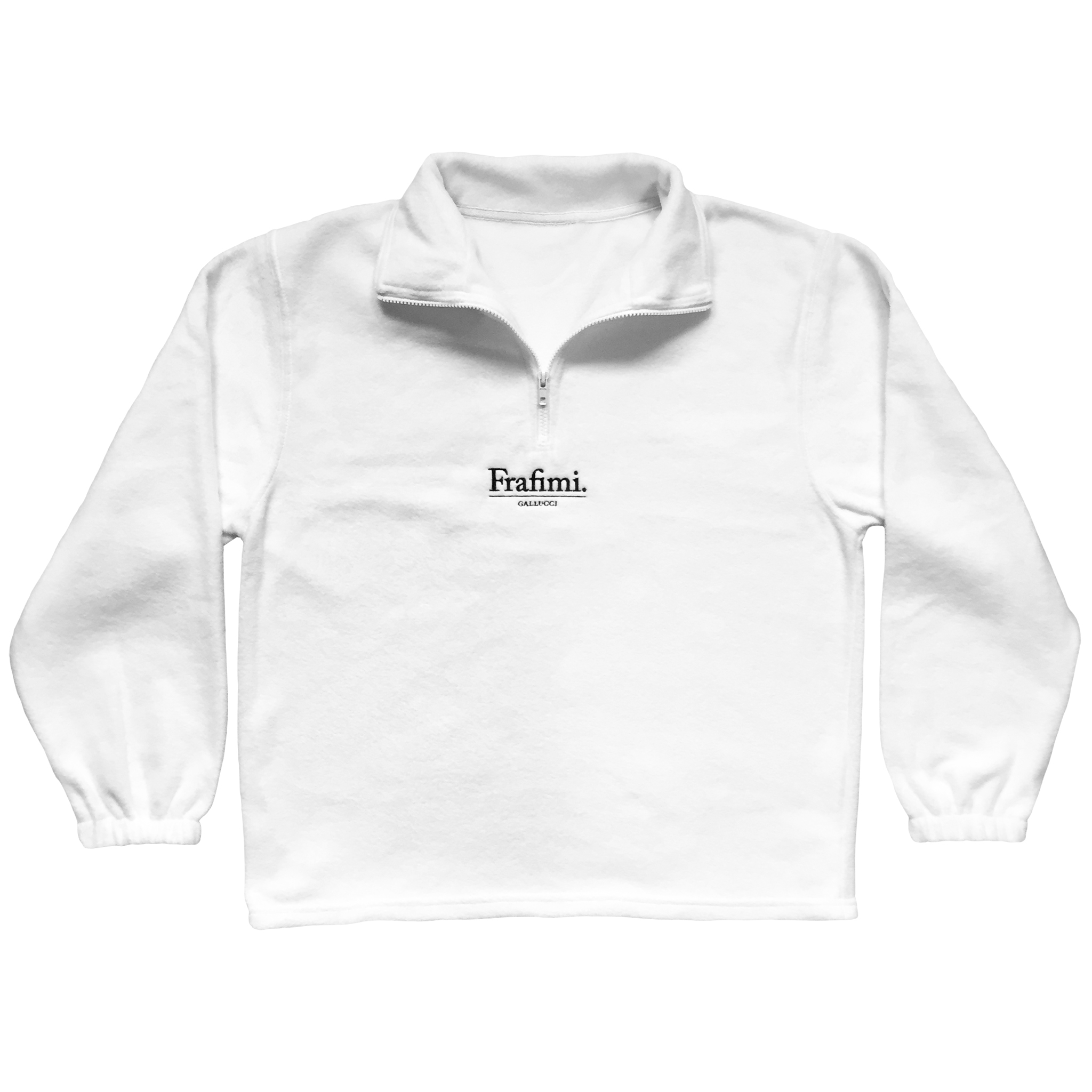 »Embroidered Logo« Fleece - White (Front)