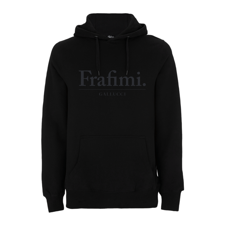 Understatement Hoodie – Black on Black (Front)